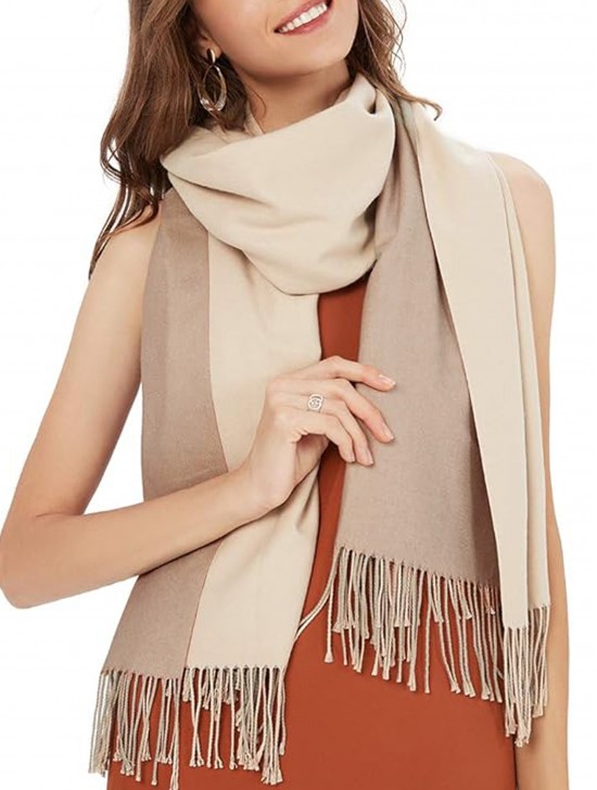 Cashmere Feeling Double Sided Solid Color Premium Scarf